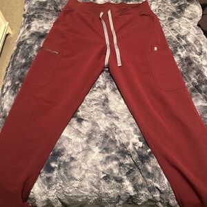 Figs Burgundy Jogger Pants